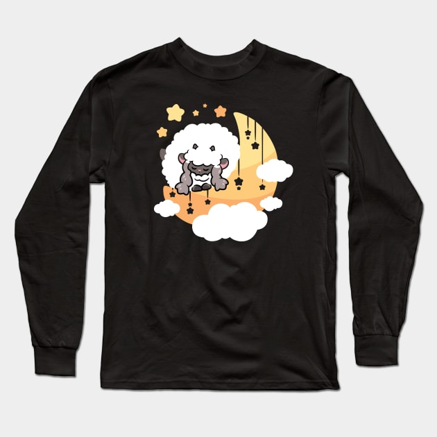 Sleepy Sheep Long Sleeve T-Shirt by mikitzune